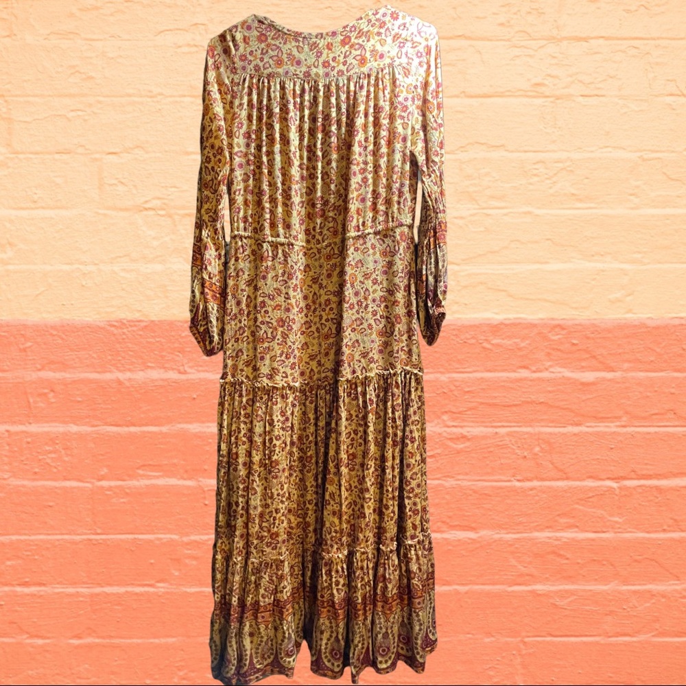 AURA | M | Amber Paisley Peasant Boho Dress EUC - Picture 12 of 16